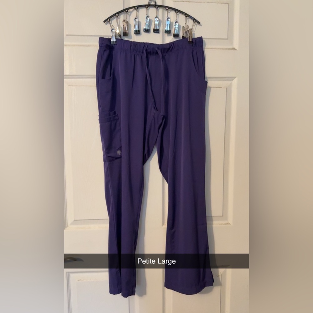 healing hands Purple Scrub Pants with Cargo Pocket